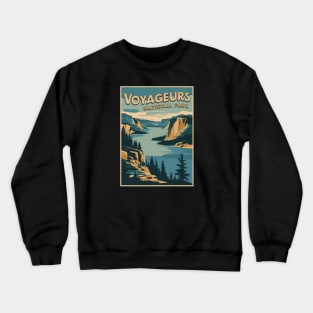 Voyageurs National Park Vintage Travel Poster Crewneck Sweatshirt